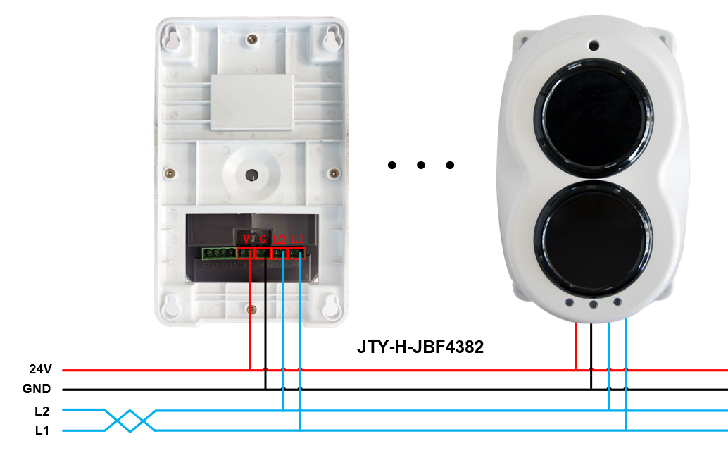 产品布线 jty-h-jbf4382 红外线型光束感烟探测器